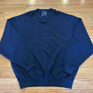 Faconnable Blue  Crewneck Preppy Sweater 100% Cotton,  Men's M Logo